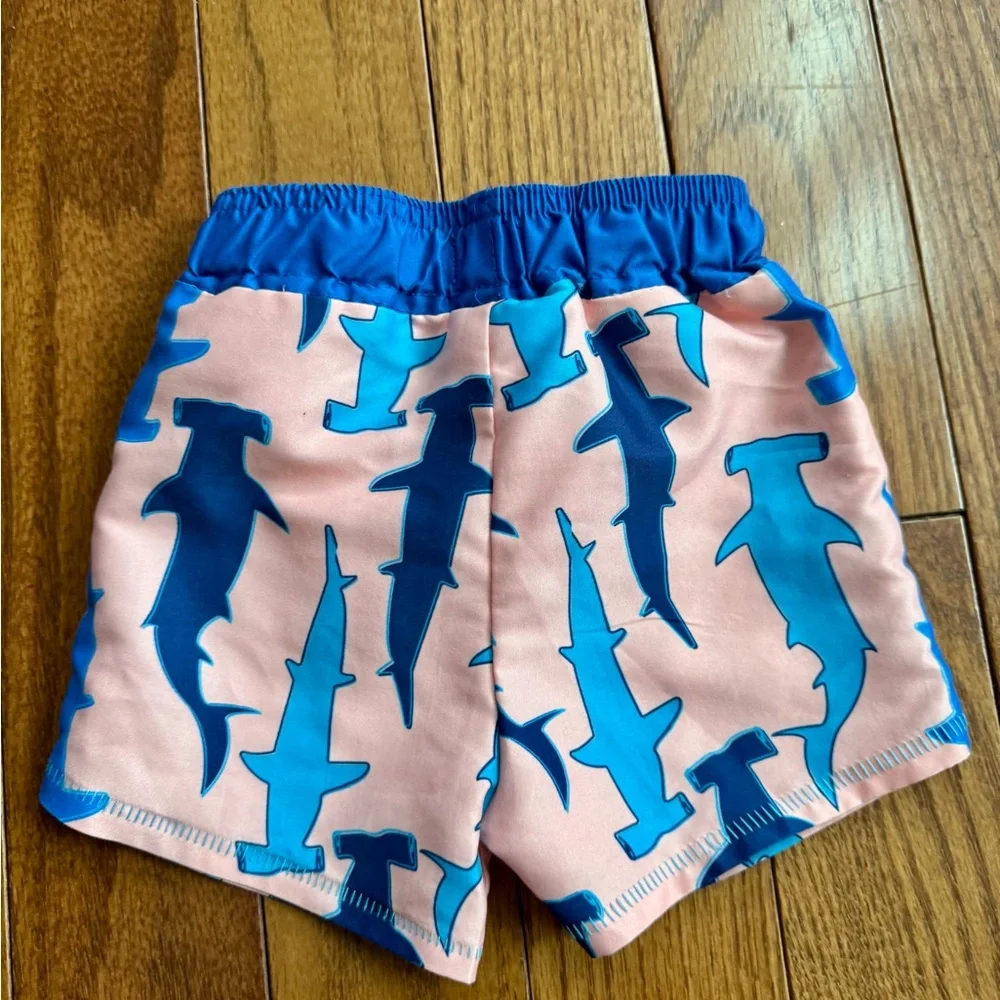 MUDPIE- Boys Shark Swim Trunks (Size 6-9 months) - Picture 2 of 2